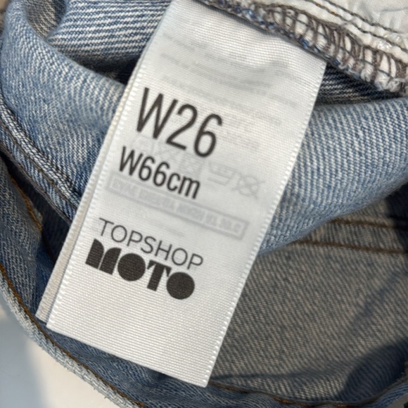 TopShop High Waist Mom Jean Shorts Size 26 - Picture 6 of 7